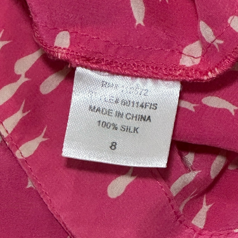 Twelfth Street by Cynthia Vincent. Hot Pink Fish-Print Midi Dress - Picture 3 of 10